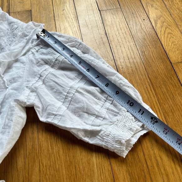 Bardot Size 12 XL White Henrietta 100% Cotton Eyelet Lace Swiss Dot Mini Dress - Picture 14 of 16